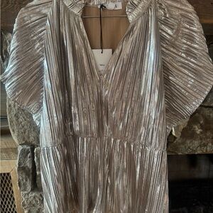 Sugarlips Silver Metallic Blouse